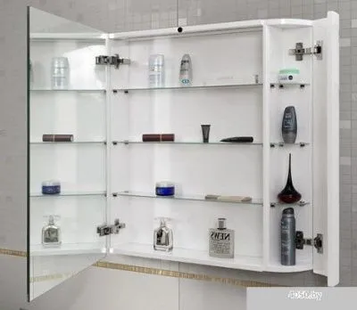 Belux Шкаф с зеркалом Рото ВШ 90 (бежевый, левый)