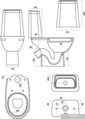Sanita Марс WC.CC/Mars/2-DM.Rim/WHT.G/S1 (с сиденьем)