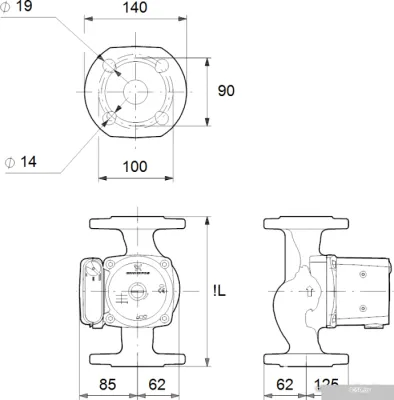 Насос Grundfos UPS 32-80 F 220