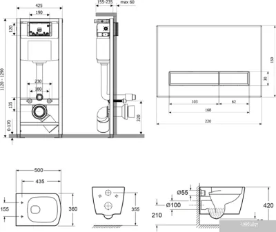 Унитаз Lavinia Boho Relfix Aveo Rimless 7 в 1 87040121 (белый пластик)