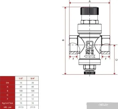 ITAP Редуктор давления с выходом для манометра 361 1/2”