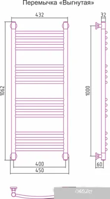 Полотенцесушитель Сунержа Богема+ 1000x400 00-0221-1040