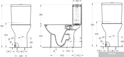 Унитаз Roca Debba round 34299P00Y