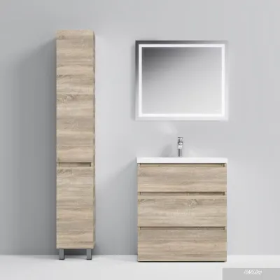 AM.PM Тумба под умывальник Gem S 75 M91FSX0752OF (3 ящика,светлый дуб)