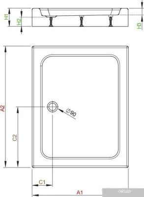Душевой поддон Radaway Laros D Compact 100x80 [SLD81017-01]