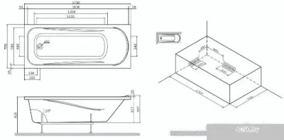 Ванна AM.PM Sense W75A-170-070W-KL
