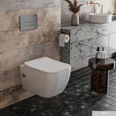 Roxen Cube Bidet One Rimless 6 в 1 StounFix Slim 608961 (кнопка: матовая)