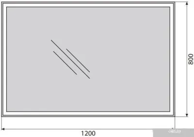 BelBagno Зеркало SPC-GRT-1200-800-LED-BTN