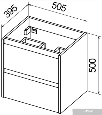 BelBagno Тумба под умывальник Kraft 39-500/390-2C-SO-PP (pino pasadena)