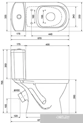 Унитаз Santek Алькор [WH302140]