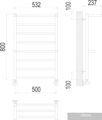 Полотенцесушитель TERMINUS Анкона П8 500х800 нп