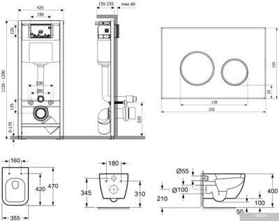 Унитаз Lavinia Boho Relfix One Compacto 6 в 1 77040065