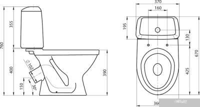 Унитаз Santeri Соната Стандарт (1.P201.2.S00.00B.F)