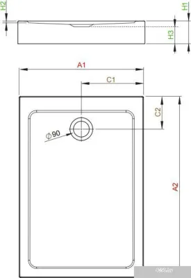 Душевой поддон Radaway Doros F Compact 120x90
