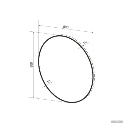Wellsee Зеркало 7 Rays' Spectrum 172200060, 80 х 80 см