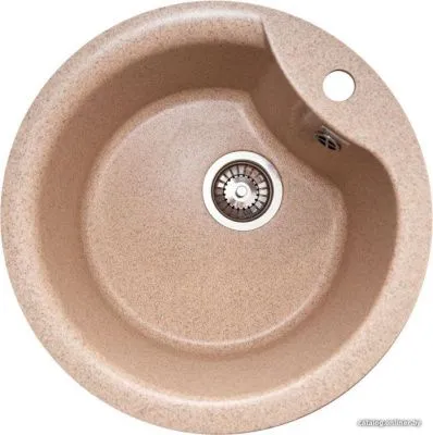 Кухонная мойка GranAlliance G-12 (песочный, без сифона)