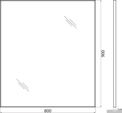 BelBagno Зеркало SPC-AL-800-900