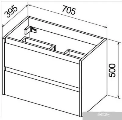 BelBagno Тумба под умывальник Kraft 39-700/390-2C-SO-RNN (rovere nebras.)