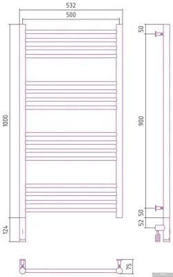 Сунержа Богема 3.0 прямая 1000х500 МЭМ левый 00-5804-1050