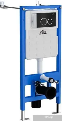 Roxen Simple Compact в комплекте с инсталляцией StounFix Slim 6 в 1 911522 (кнопка: черный матовый)