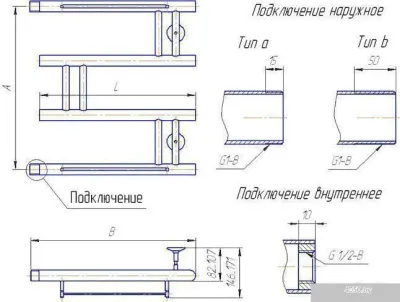 Полотенцесушитель Gloss & Reiter Модерн М3 50х60