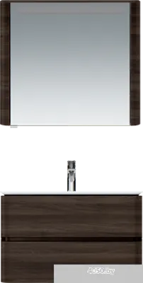 AM.PM Шкаф с зеркалом Sensation 80 M30MCR0801TF (правый, табачный дуб)