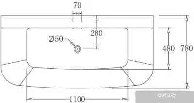 Ванна BelBagno BB74 165x78