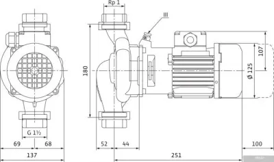 Насос Wilo VeroLine-IPL 25/85-0.18/2