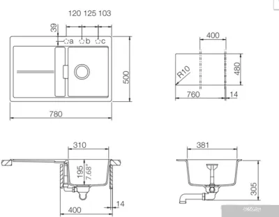 Кухонная мойка TEKA Gloria 40 B-TG (песочный)