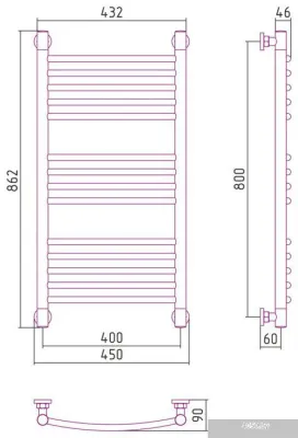 Сунержа Богема+ выгнутая 800х400 31-0221-8040