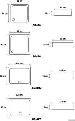 Душевой поддон Rea Calisto 100x80
