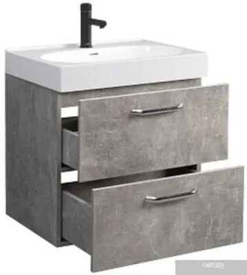 Belux Тумба под умывальник Стокгольм НП 60-02 (31, бетон чикаго светло-серый)