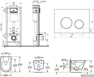 Унитаз Lavinia Boho Relfix Biore Rimless 6 в 1 77040101