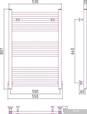Полотенцесушитель Сунержа Модус 800x500 30-0250-8050
