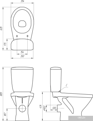 Унитаз Cersanit Trento KO-TR011-3/6-PL
