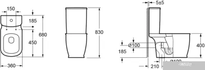 Унитаз Lavinia Boho Bell Pro 3301001N (бачок, чаша, пневмокрышка)