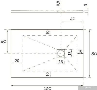 Душевой поддон Aquanet Pleasure 120x80 (белый)