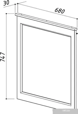 Belux Зеркало Болонья В70 (18, белый матовый)