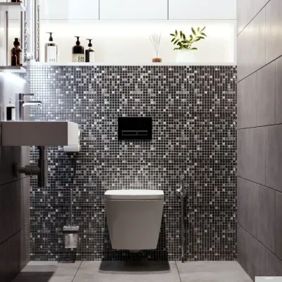 Унитаз Lavinia Boho Relfix Aveo Rimless 6 в 1 77040124 (черный пластик)