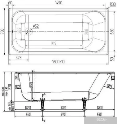 Wotte Старт 160х75 БП-00000002