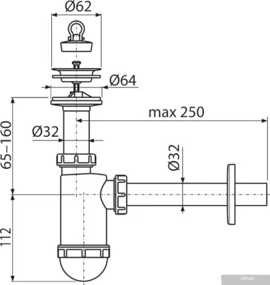 Сифон Alcaplast A410
