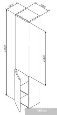 AM.PM Шкаф-пенал Like [M80CSR0356WG]