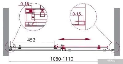 BelBagno ACQUA-BF-1-110-C-Cr (прозрачное стекло)