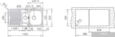 Кухонная мойка TEKA Princess 1 1/2C 1E MTX [30000173]