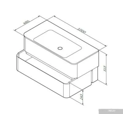AM.PM тумба под умывальник подвесной Sensation M30FHX1002BG