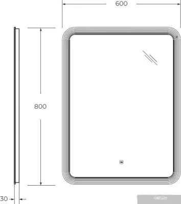 Cezares Зеркало CZR-SPC-DUET-600-800-LED-TCH