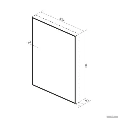 Wellsee Зеркало с фоновой LED-подсветкой 7 Rays' Spectrum 172200920, 55 х 80 см (с сенсором и регули