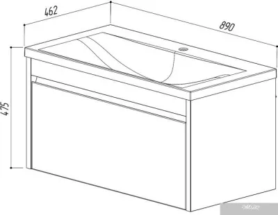 Belux Тумба под умывальник Мадрид НП 90-01 (1 белый глянцевый)