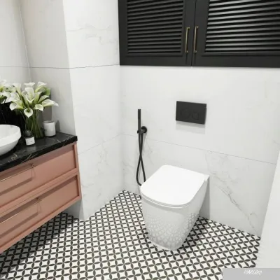 Унитаз Lavinia Boho Relfix Bell Pro 5 в 1 87060216 (черное стекло)