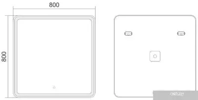 Axus Зеркало Vertigo 80x80 Стандарт